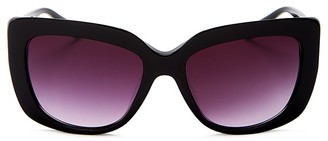 Moschino Rectangle Sunglasses with Clip-On Earrings, 55mm
