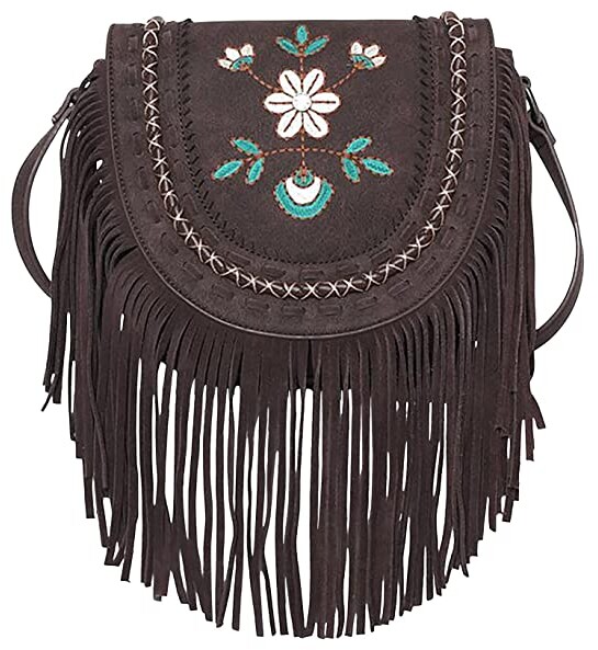 LONGDAY Handmade Embroidered Backpack for Women Mazexy Boho Shoulder Bag Vintage Ethnic Flower Cross-Body Bag 