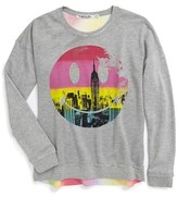 Thumbnail for your product : Flowers by Zoe 'Smiley City' Sweatshirt (Toddler Girls & Little Girls)