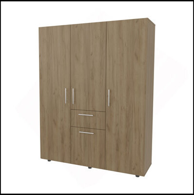 Alamo Lake Armoire Multi-Storage With One Drawer, Natural Oak