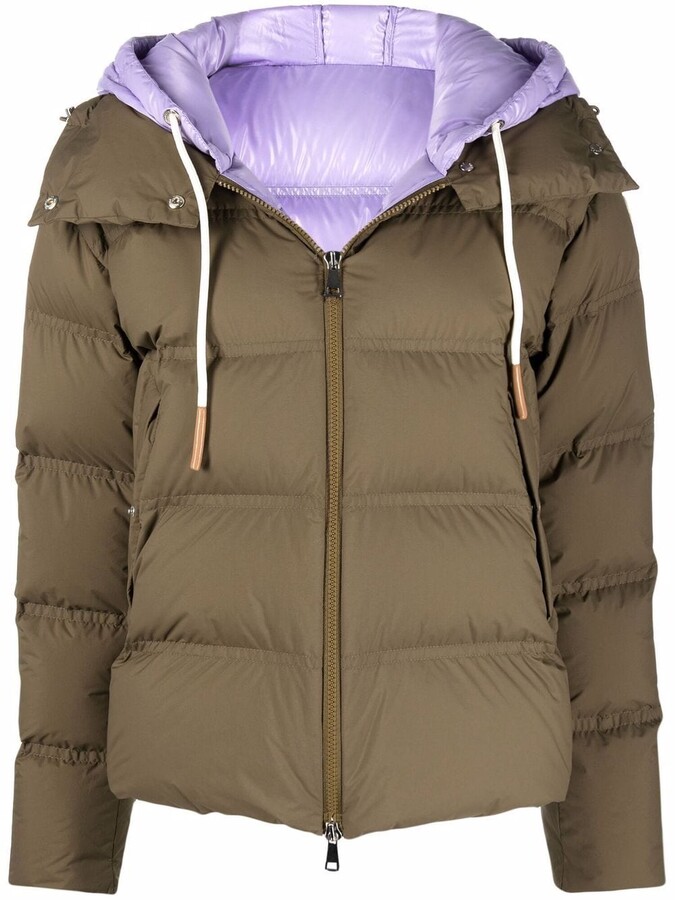 Moncler Contrasting Hood Puffer Jacket - ShopStyle