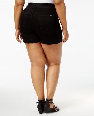 Melissa McCarthy Trendy Plus Size Studded Denim Shorts
