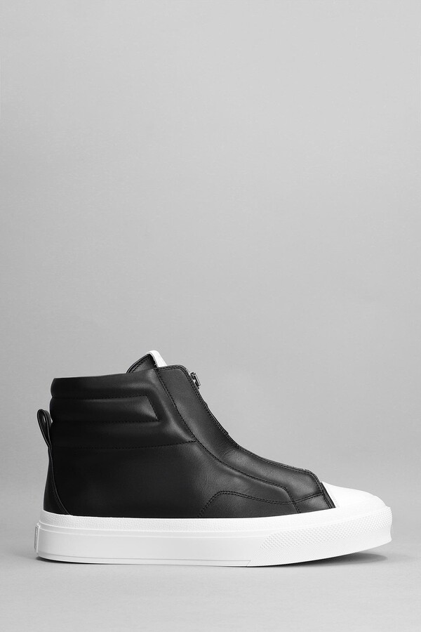 Givenchy City High Top Sneakers In Black Leather - ShopStyle