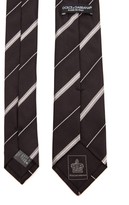 Thumbnail for your product : Dolce & Gabbana Shadow-striped Silk-faille Tie - Black