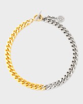Thumbnail for your product : Ben-Amun Two-Tone Link Necklace in Gold/Silver