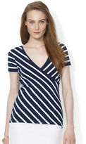 Thumbnail for your product : Lauren Ralph Lauren Jersey Faux Wrap Shirt