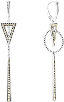 Thumbnail for your product : Lagos Signature Caviar Two-Tone Triangle & Circle Drop Earrings