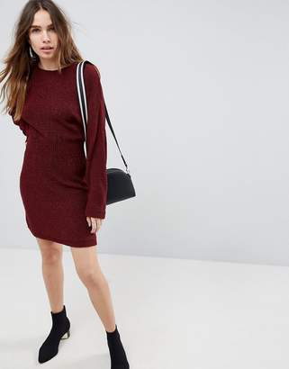 ASOS Design Knitted Dress In Batwing