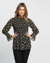Thumbnail for your product : Atmos & Here Atmos&Here - Women's Black Shirts & Blouses - Tobby Shirred Blouse - Size 6 at The Iconic
