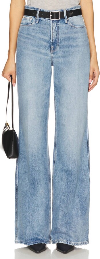 Good American Good Skate High-Rise Wide-Leg Jeans In Indigo