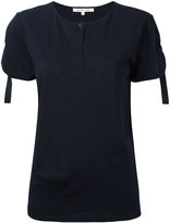 Helmut Lang - ruched sleeve T-shirt - women - coton/Cachemire - S