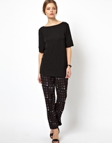 Thumbnail for your product : ASOS Tunic Top with V Back in Crepe