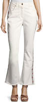 Thumbnail for your product : Etro Floral-Trim Flare-Leg Jeans