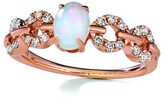 Thumbnail for your product : LeVian 14K Rose Gold 0.67 Ct. Tw. Diamond & Opal Half-Eternity Ring