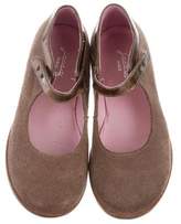Thumbnail for your product : Jacadi Girls' Leather-Trimmed Suede Flats