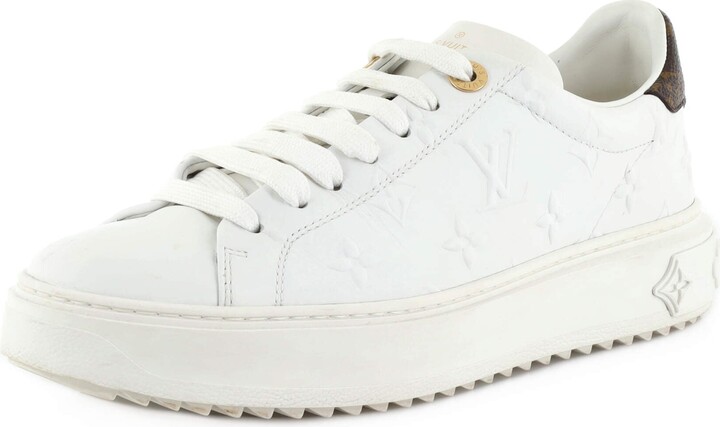 Louis Vuitton Women's Time Out Sneakers Monogram Embossed Leather -  ShopStyle