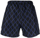 Thumbnail for your product : Marcelo Burlon County of Milan Cross Pattern Swimming Shorts