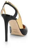 Thumbnail for your product : Alejandro Ingelmo Frederica Leather & Metallic Leather Slingback Pumps