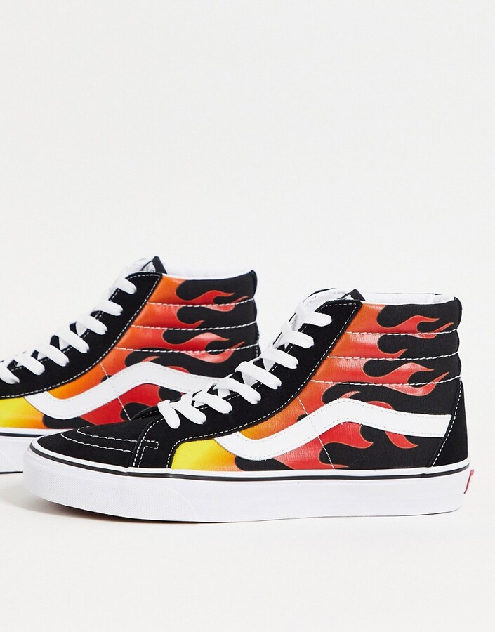 high top flame vans