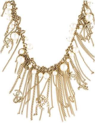 Chanel Faux Pearl Fringe Necklace