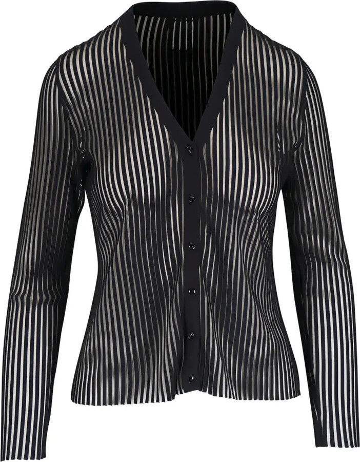 Akris striped V-neck cardigan