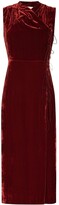 Thumbnail for your product : USISI SISTER Jana wraparound velvet midi dress