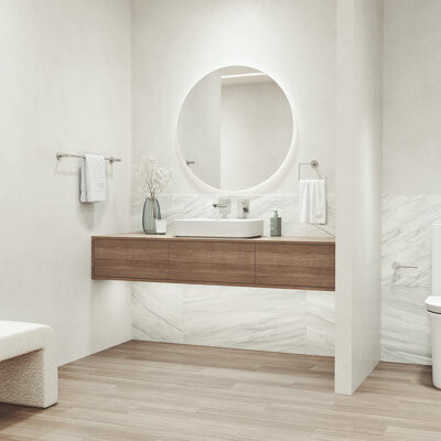 VIGO Cass 3-Piece Matte Black Bathroom Hardware Set with 24-in Towel Bar, Toilet Paper Holder and Hand Towel Holder