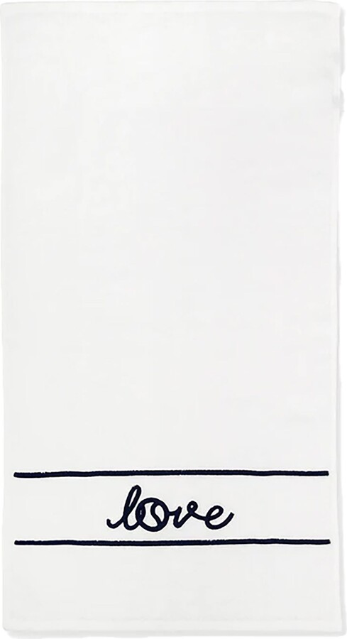 Ame and Lulu Ame & Lulu Swift Terry Towel Love Stitched, White