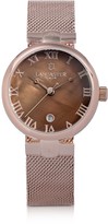 Thumbnail for your product : Lancaster Chimaera Rose Gold Stainless Steel Watch w/Brown Dial
