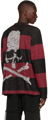 Mastermind Japan Black & Red Pile Stripe Sweater