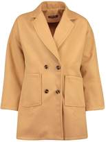 Thumbnail for your product : boohoo Petite Oversize Double Breasted Pocket Detail Coat