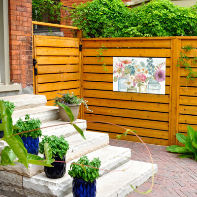 Red Barrel Studio Rainbow Seeds Flowers X Outdoor Wall Decor