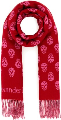マフラー・ストール alexander mcqueen Pink alpaca blend scarf マフラー・ストール ALEXANDER MCQUEEN PINK WOOL BLEND FOULARD