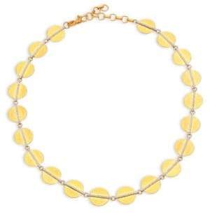 Gurhan Lush Diamond, 24K Yellow Gold & 18K White Gold Necklace