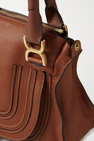 Thumbnail for your product : Chloé Marcie Medium Textured-leather Tote - Brown