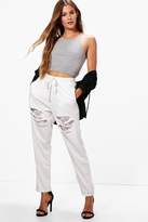 Thumbnail for your product : boohoo Amelia Slashed Front Lace Insert Joggers