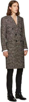 Saint Laurent Tricolor Double-Breasted Wool Coat