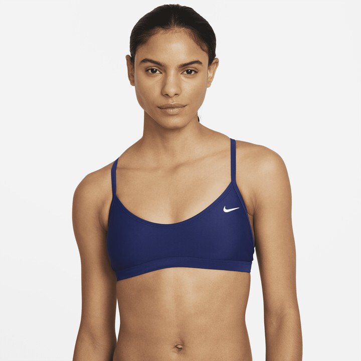 Nike Women's Solid Tri-Back Bikini Top in Blue - ShopStyle Swimwear