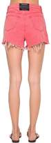 Thumbnail for your product : Alexander Wang Destroyed Cotton Denim Shorts