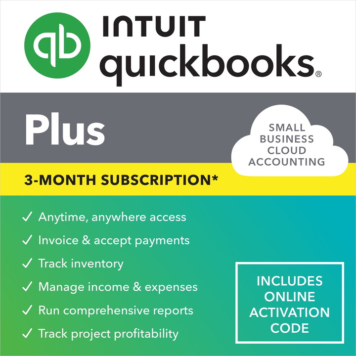 Intuit Quickbooks Online Plus 2024 3-Month Subscription