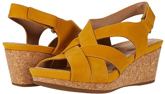 clarks cloudsteppers womens yellow