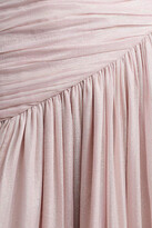 Thumbnail for your product : BHLDN Jade Metallic One-Shoulder Asymmetrical-Waist Gown