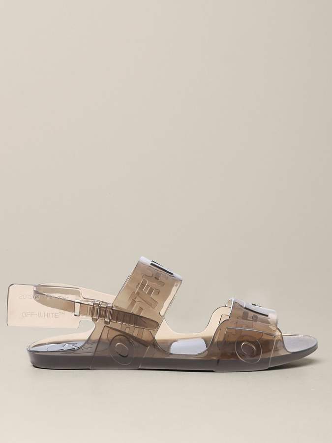 off white flat sandals