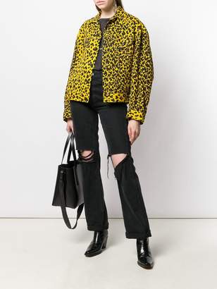 R 13 oversized leopard print jacket