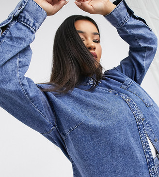 plus size denim shirt uk