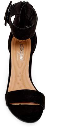 Elegant Footwear Britany Ankle Strap Block Heel Sandal