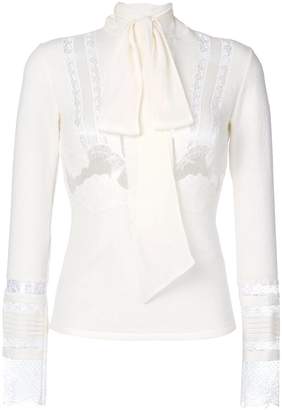 Ermanno Scervino lace insert longsleeved blouse