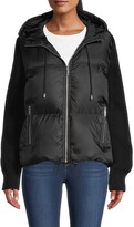 Thumbnail for your product : MICHAEL Michael Kors Knit-Sleeve Down Puffer Jacket