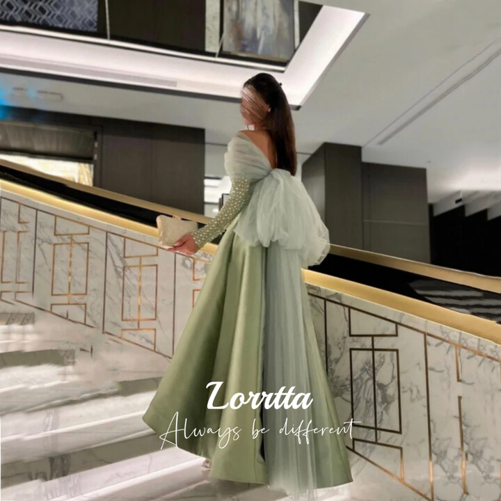 CATHY WANG Lorrtta Fashion Boat Neck Tulle Sequins Satin Formal Occasion Prom Dresses Floor-length Women Evening Party Dress Customized