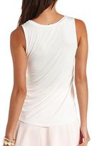 Thumbnail for your product : Charlotte Russe Embellished Hamsa Hand Graphic Muscle Tee